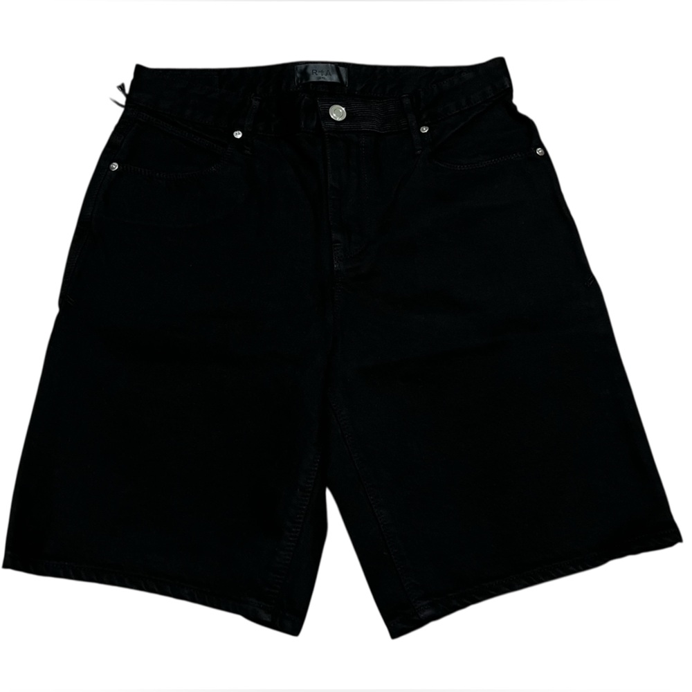 RtA Jami boyfriend fit baggy women’s shorts black denim size 26 made in USA‎